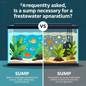 Иллюстрация демонстрирует разницу между аквариумом с сампом и без него, подчеркивая преимущества организации технического пространства.