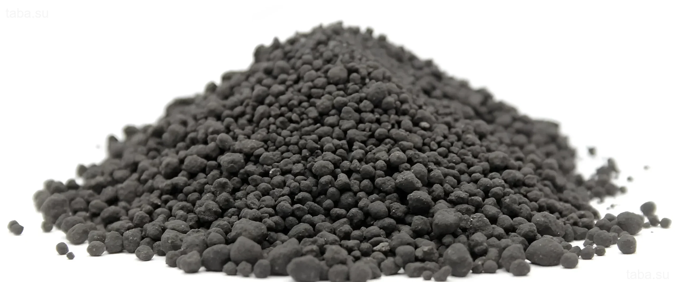 Close-up photograph of granular active soil. Ideal substrate for aquarium plants, lowering pH and enriching water with nutrients.